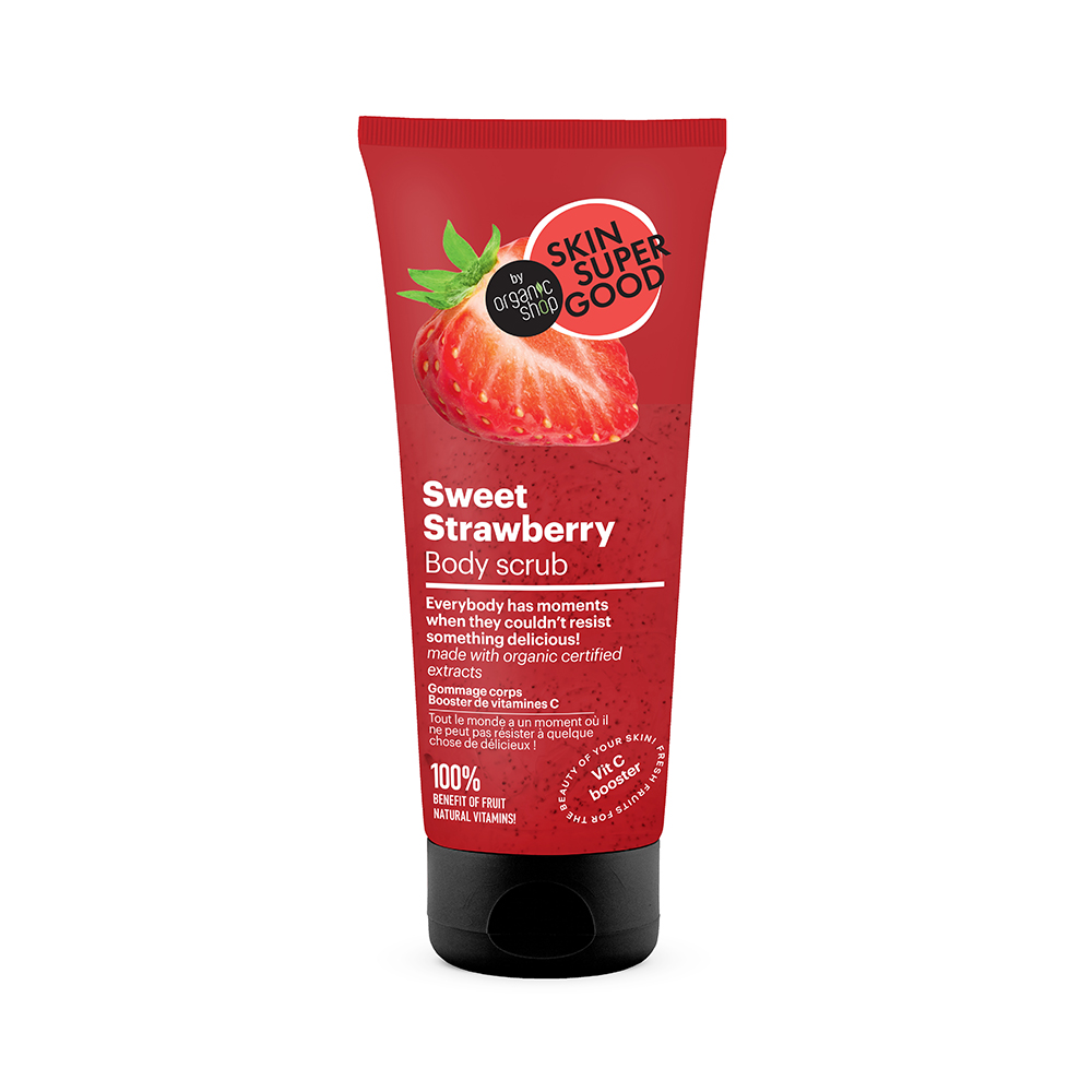 Sweet Strawberry Body Scrub Organic Shop