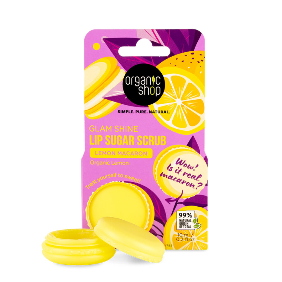GLAM SHINE LIP SUGAR SCRUB LEMON MACARON